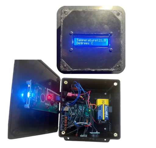 Final assembled temperature sensing device